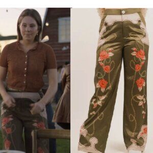 Lucky & Blessed Katie Fleming Heartland Pants Floral Wide-Leg Pants NWT 2XL